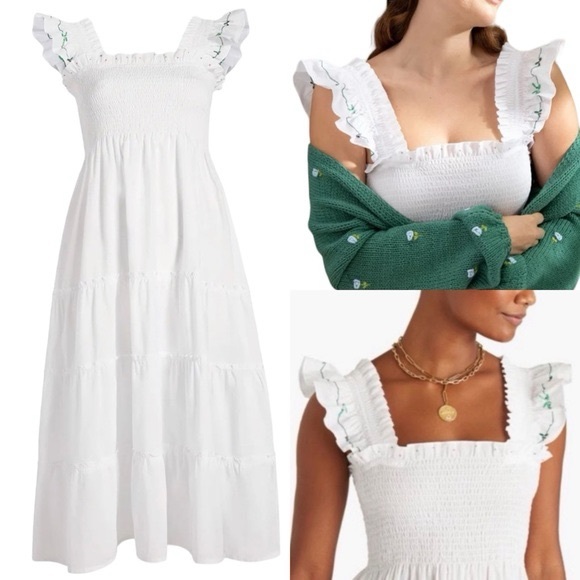 Hill House embroidered Ellie Nap Dress size S- GUC - Picture 1 of 10
